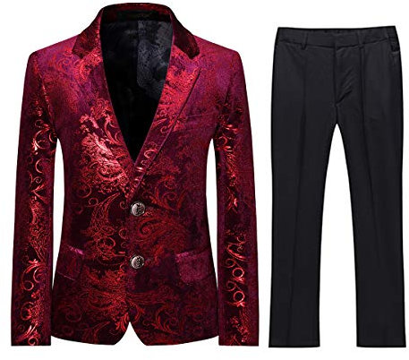 Boys Suits Wedding Prom Page Boy Suit Slim Fit 3-15 Years 2 Pieces Tuxedo Jacket Trousers 6 s, Red, 10/140