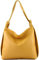 modamoda de T192 Damen Leder Rucksack Schultertasche 2in1 handmade in Italy, Farbe:Senfgelb