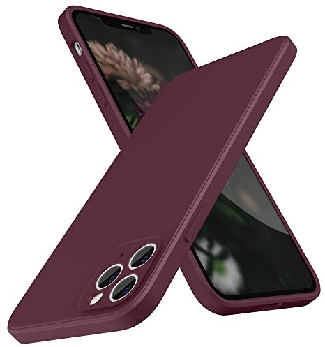 SURPHY Flat Silicone Case Compatible with iPhone 11 Pro Max Case, Liquid Silicone Slim Fit Case (Individual Protection for Each Len) for iPhone 11 Pro Max 6.5, Plum
