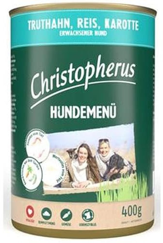 Christopherus Menue Adult mit Truthahn, Reis, Karotte | 6X 400g