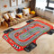 SIMPEX KinderTeppich, Rennstrecke, Rot, 160 x 230 cm, Teppich für Kinder, Kinderzimmer