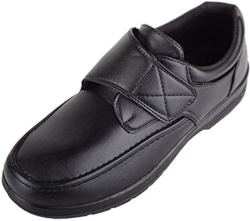 Zapatos cómodos para hombre, de piel sintética, informal, formales, para trabajo escolar, para hombre, color Negro, talla 44 EU
