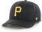 '47 MLB Pittsburgh Pirates Cold Zone MVP DP Unisex-Baseballkappe, Verstellbar, Hochwertiges Design, Yellow Logo, Black