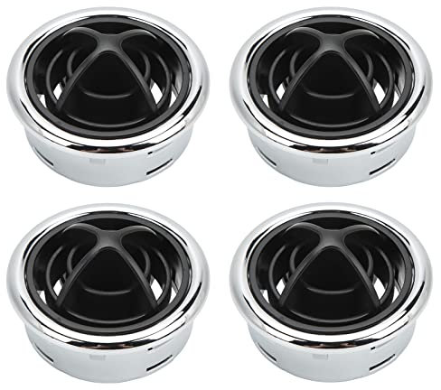 Klimaanlage, 4 Stück AC Air Vent ABS Schwarz Silber Galvanik Klimaanlage Steckdose für Yacht Bus Boot Wohnmobil