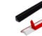 FORVOLWCO 2m Moulure autocollante flexible Quart de rond PVC, Bande calfeutrage étanche, garniture pour moulage, et auto-adhésif, mur, plafond, armoire, comptoir, bords sol e Noir