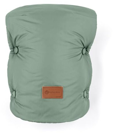 Petite&Mars Handwärmer für Kinderwagen Jasie * Handwärmer * Handschuhe * Handwärmer für Kinderwagen, Buggy und Autositz * Warrm * Wasserdicht * Winddicht (Pale Eucalypt)
