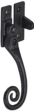 Old Hill Ironworks 57mm Left Hand Antique Curly Tail Locking Wedge Fastener - Black