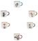 KIUB Pack de 6 Mini mugs timbale expresso avec des animaux- Hauteur 6,5CM - contenance 125ML- porcelaine fine