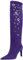 Pinko Lehar Stivale Suede+Decoro OCC, Moda Donna, W88_Viola Prisma, 37 EU
