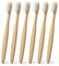 CEZARO - Lot de 6 brosse à dents en bambou naturel pour adulte | Poils souple | Dans emballage individuelle | Ecologique (Lencix 6)