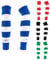 Football Sock Sleeves To Accompany Grip Socks - Fits Over Calf/Shin Pads - Variety Of Colours To Match Your Team Kit (Royal Blue & White)