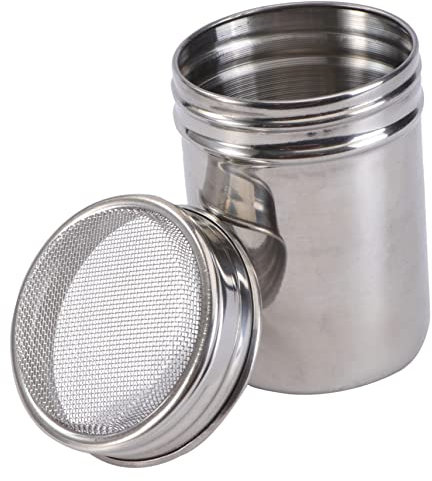 SHERCHPRY Powder Sprinkler Bottle Stainless Steel Jar Cocoa Powder Coffee Bottle Essential Kitchen Tool