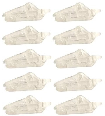10 Stück Planen-Clips, Zelt-Clips, Schnappaufhänger, Bungee-Seil-Clip, Feste Clips, Vordächer, Klemmen, Verriegelungsgriffe für Planen, Camping, Klar