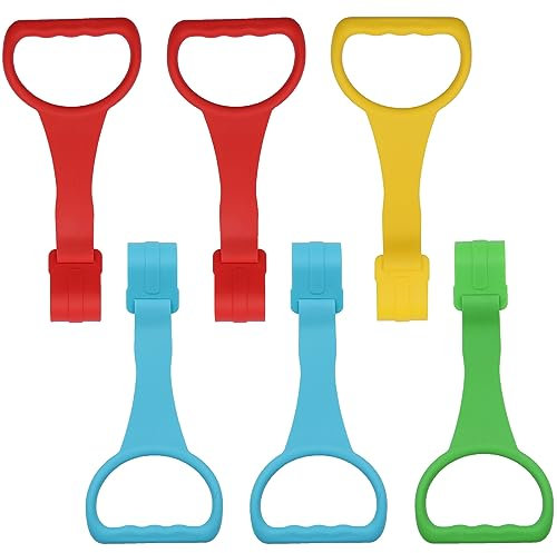 Scettar 6 Stück Griffe für Laufstall für Kinder, Ringe für Laufstall für Kinder, um Kindern zu helfen, das Stehen zu lernen, hängen über dem Campingbett für Kinder, groß