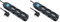 Electraline 62019 Multipresa 9 Posti 3 Polivalenti Schuko 10/16A + 6 Bivalenti 10/16A-Cavo, Nero, 1.5 m (Confezione da 2)