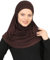 Prien Chic Hijab für Damen, Muslim Kopftuch Untertuch Set, Lange Kopftücher Kleid Frauen, Schal Für Gebetskleidung Abaya, Muslimische Kleider Für Ramadan Hajj (Braun)