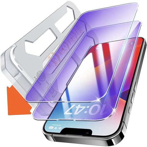 Tentoki for Screen Protector iPhone 13 Pro Max/14 Plus (6.7 inch) Screen Protector Anti-Blue Light, 2.5D Full Coverage 9H+ Tempered Glass, Reduce Eye Fatigue [Protect Eyes] [HD Clear] 2 Pack