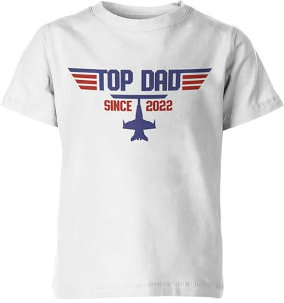Personalised Top Dad T-Shirt – Funny Gamer-Inspired for Dad, Stepdad or Grandad – Custom Retro Gaming Tee for Him, Birthday Present from Son or Daughter White