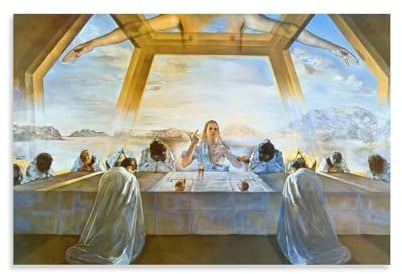 LUBOYANG Salvador Dali Letztes Abendmahl-Poster, Leinwanddruck, Wandkunst, Poster, dekoratives Gemälde, ungerahmt, 40 x 60 cm