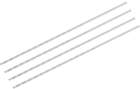sourcing map 2mm Twist Drill Bits, High-Speed Steel Straight Shank Extra Long Drill Bit 160mm Length for Wood Plastic Aluminum, 4pcs