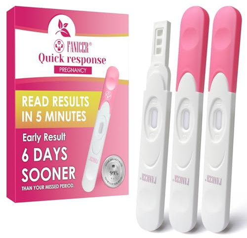 3 X Tests De Grossesse,Pregnancy Test,Détection Précoce De La Grossesse,Test De Grossesse Digital Avec Estimation De(Couleur rose)