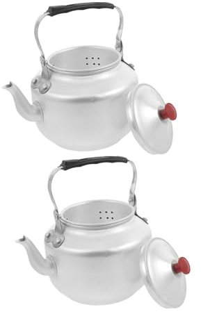 Ciieeo Tea Kettle Set Filter Stove Top Kettle Heat Conductive Aluminum Easy to Clean Compact for Storage