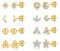Senteria Gold Ohrstecker für Damen 14 Karat Vergoldet Ohrstecker Set Glänzende Zirkonia Ohrringe Stecker Hypoallergen Kleine Ohrringe Gold Stecker für Damen Mehrere Piercings 8 Paar