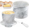 Französische Butterdose, Butterdose Wassergekühlt mit Rund Deckel, Butterdose Französisch mit Messer, Keramik Butterglocke Butter Glocke, Keramische Butterglocke für Streichfähige Butter