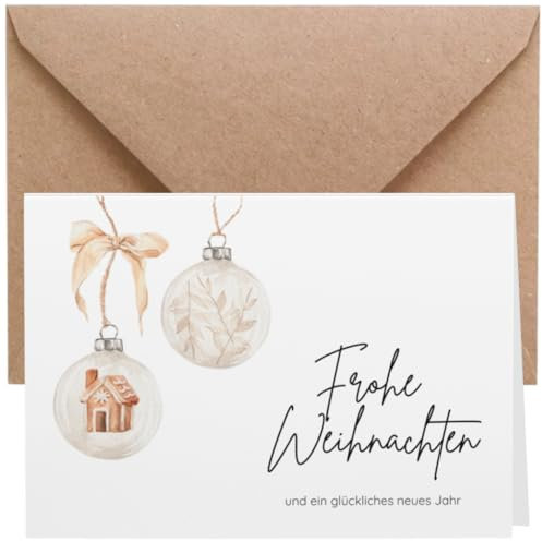 ZETTMANN® 20er Premium Weihnachtskarten mit Umschlag Set - 10 lustige Weihnachtskarten und 10 Umschläge I kleine Weihnachtskarten (Retro)