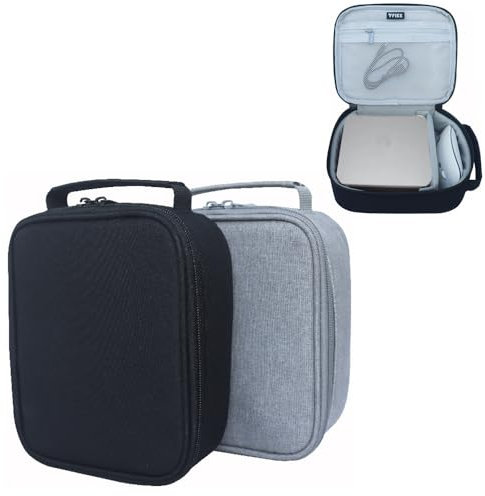 Hesupy Étui de transport pour Mac Mini M4 Pro/M4 2024, housse de protection rigide, sac de rangement portable, organisateur de câbles (gris)