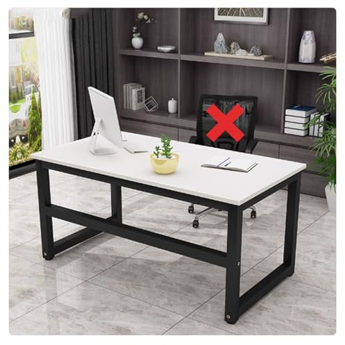 YPIOUREN Chefschreibtisch, Einfacher Schlafzimmer-Computertisch, Moderner Schreibtisch Im Einfachen Stil, Einfacher Industriestil, For Den Schreibtisch Im Büro Zu Hause, Im Schlafzimmer(White,140*60cm