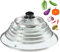 Tempered Glass Lid Fit To Regular Sizes Frying Pans Dishes Saucepans Universal Casserole Pan Crock Pots Steel Vented Lids Replacement With Knob Handle and Backlite Button (30cm Glass Lid)