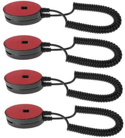 Lurrose 4 Stück Anti-hotlinking Für Mobiltelefone Ausziehbarer Fernbedienungshalter Anti-verlorenes Kabel Fernausziehbare Leine Mobiltelefone Anbinden Tischtelefonmodellkabel Black Plastik