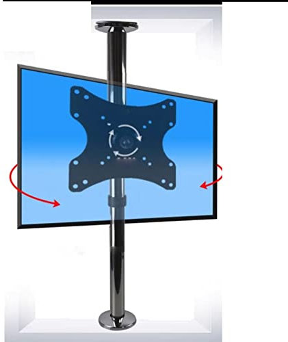 Soporte universal para TV, soporte de suelo para TV, colgador giratorio de pared de división de 360° de acero inoxidable, soporte de techo giratorio de pared para TV, soporte de techo giratorio de