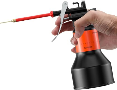 Ölkanne | 350ml Handpump Öler Mit Gerader Tülle | Schmierspritze Mit Gerader Tülle Für Werkzeugwartung Garage Werkstatt Industrieequipment Elektronische Geräte Kleine Motoren | Werkstatt