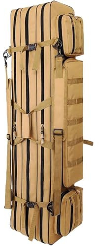 LSWKG Bolsa táctica para Rifle, Fundas De Rifle para 2 Rifles Y 2 Pistolas,para Rifle para Caza Campo De Tiro,Bolsa para Armas Largas De Estilo Militar,Articulos De Caza Khaki,120cm