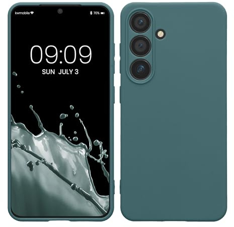 kwmobile Handyhülle für Samsung Galaxy S24 Hülle - weiches Handy Silikon Case - Schutzhülle Cover - Arctic Night