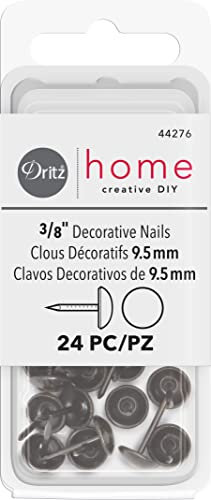 Dritz Home 44276 Glatte Deko-Nägel, 3/8 Zoll, Gold/Schwarz (24-teilig)