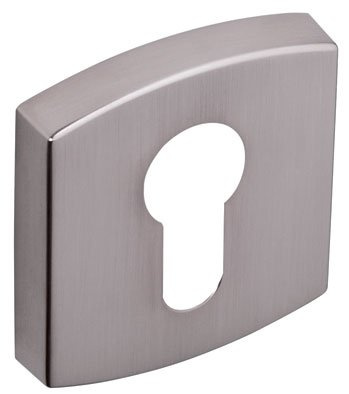 Vachette Set Rosetten, quadratisch, Ø 52 mm, Rosetten Muze, Artis, Scupt, Schlüssel I für Eingangstür, unsichtbare Befestigung, aus robustem Aluminium, Platin-Finish