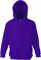 Fruit of the Loom - Felpa Unisex con Cappuccio Classica - Bambini (7-8 Anni) (Viola)