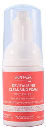 SkinPep Revitalisierender Reinigungsschaum – Sanfter und leichter Gesichtsreiniger + Vitamin E + Aloe Vera – tiefer und sanfter Reinigungsschaum – SkinPep Make-up-Entferner Reiniger (30 ml)