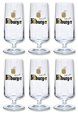Bitburger Kelch Tulpen Glas Gläser-Set - 6x Biertulpen 0,2l geeicht