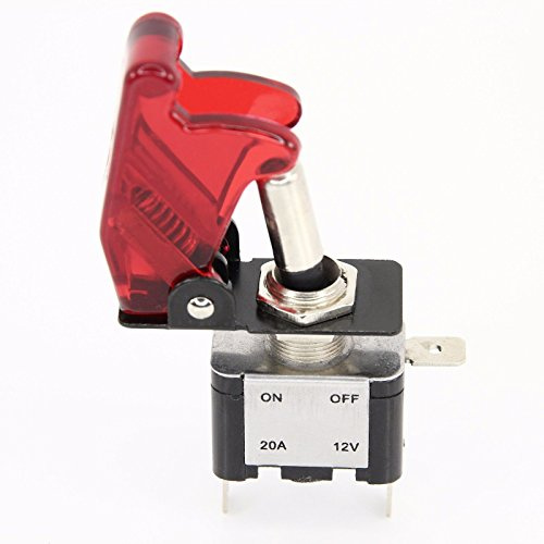 Knock out Knopf Schalter Kappe 12V 20A Auto schwarz rot LED Kill Switch