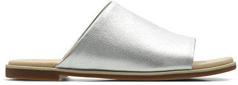Clarks Damen Pantoletten, Silber (Silver Metallic), 37.5 EU