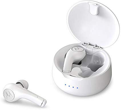Motorola Vervebuds - Cuffie Intrauricolari realmente wireless - 3+6h - Alexa, Siri, Google Assistant - Bianco