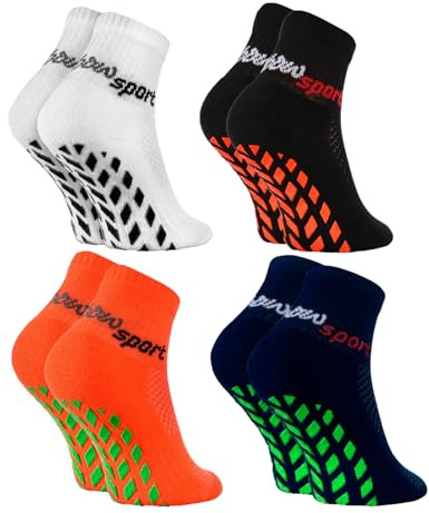 Rainbow Socks - Jungen Mädchen Neon Sneaker Sport Stoppersocken