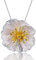 Springlight ✦ Geschenke für Frauen S925 Sterling Silber Anhänger Kette Damen Blühende Mohn Blume Anhänger Natürlicher Handgemachter Schmuck Geburtstagsgeschenk für Frauen.