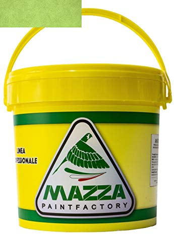 MAZZA Pittura Decorativa Per Interni Effetto Sabbiato Lt 5 Sabbia Colorificio Vernice Muro Effetto Metallizzato Cangiante Perlescente Idropittura Murale Colorata (Verde Prato Sbp3072)