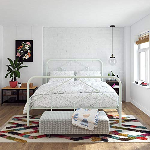 Novogratz Francis Farmhouse Metal Bed Dusty Green King