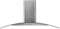 electriQ 90cm Curved Glass Chimney Cooker Hood - Stainless Steel